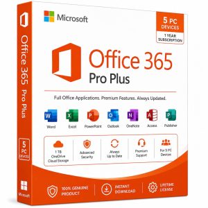 Office Professional Plus 365 – 5 Users | 1 Year